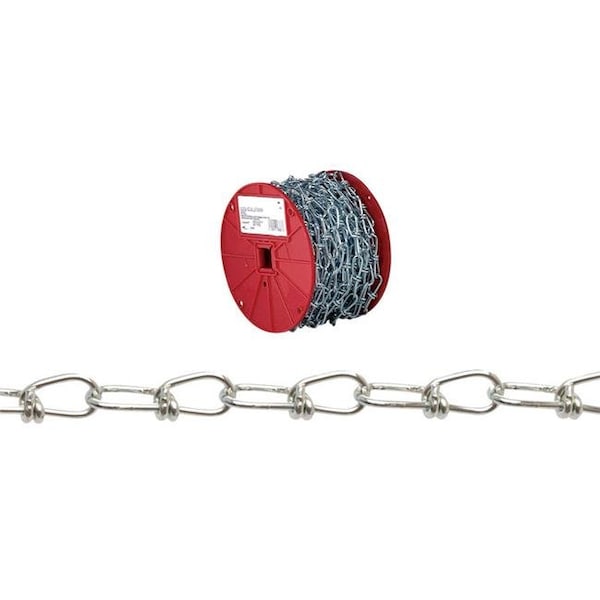 Campbell Chain & Fittings Campbell Chain 5364674 No.3 Double Loop Carbon Steel Chain - 0.07 in. Dia. x 200 ft. 5364674 - main
